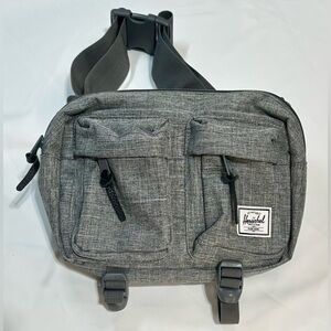 Herschel Supply Company Eighteen Hip Periscope Crossbody Fanny Pack Black&Grey
